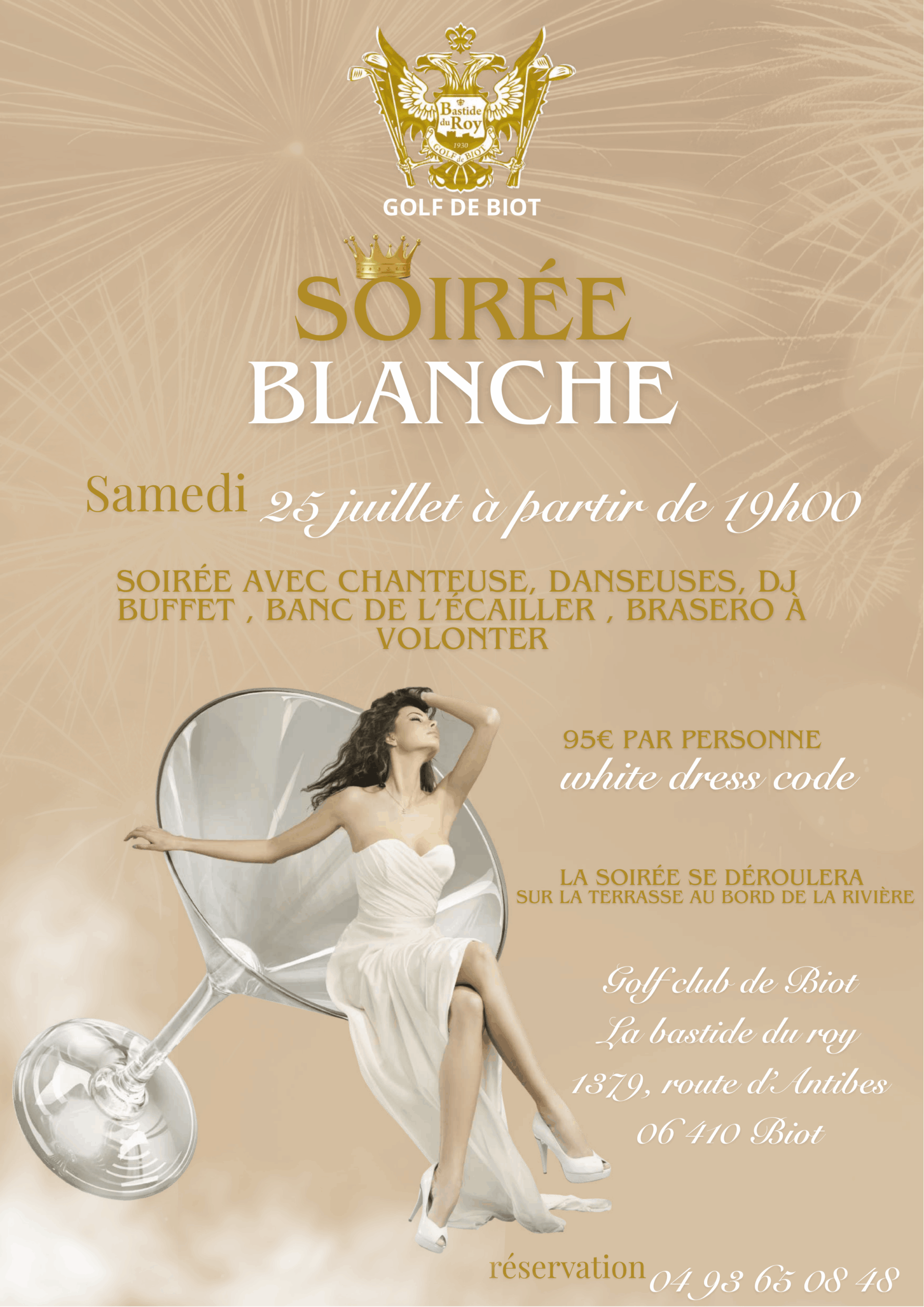 Affiche soirée blanche Affiche soirée blanche